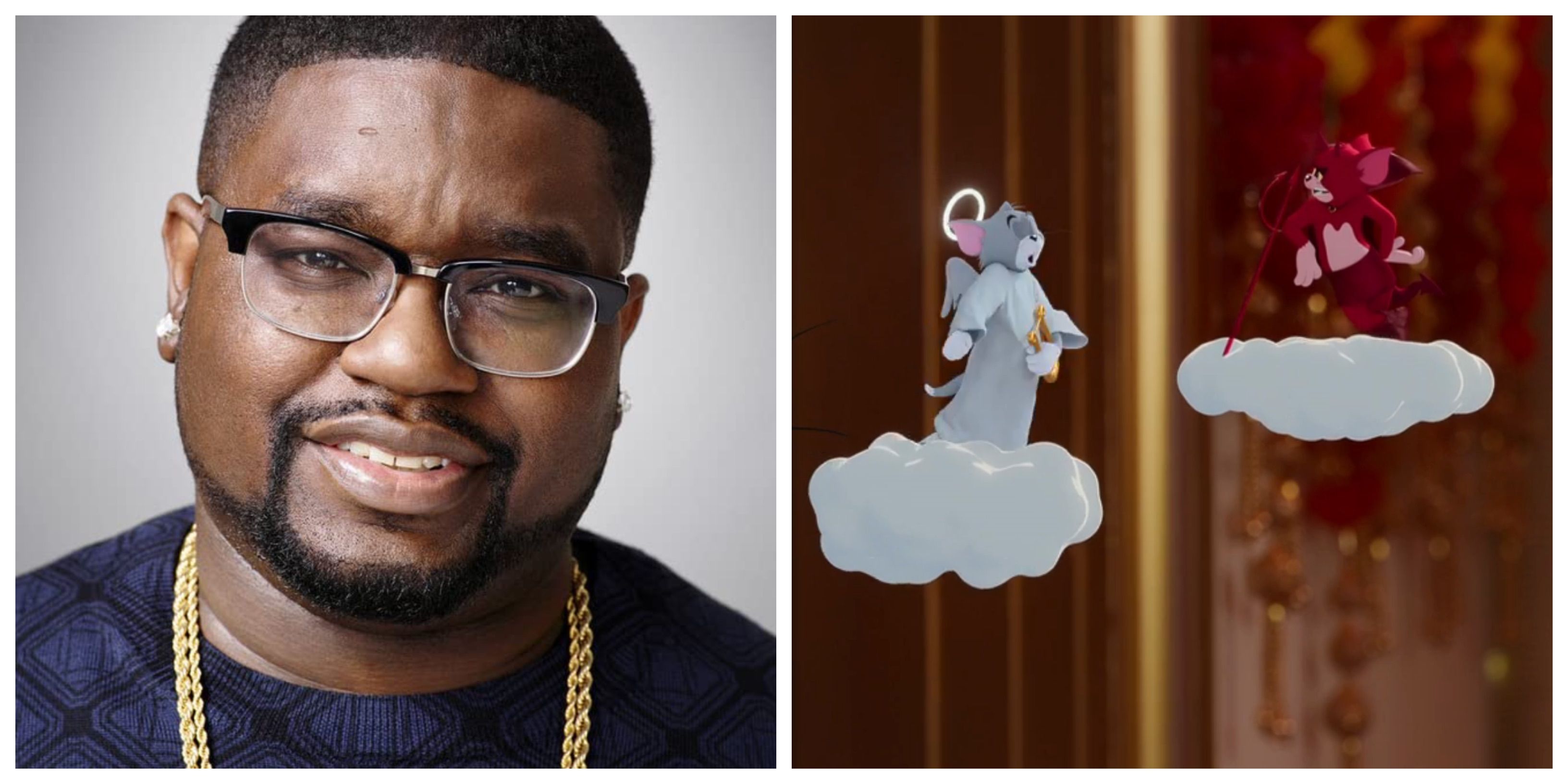 Lil Rel Howery as Angel and Devil Tom in Tom &amp; Jerry on HBO Max
