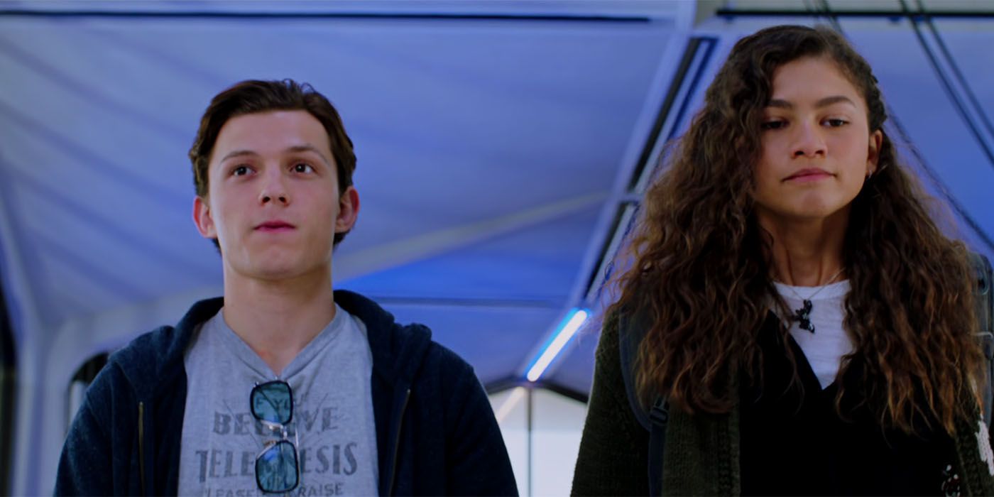 Tom Holland &amp; Zendaya stand side by side in Spider-Man Far From Home