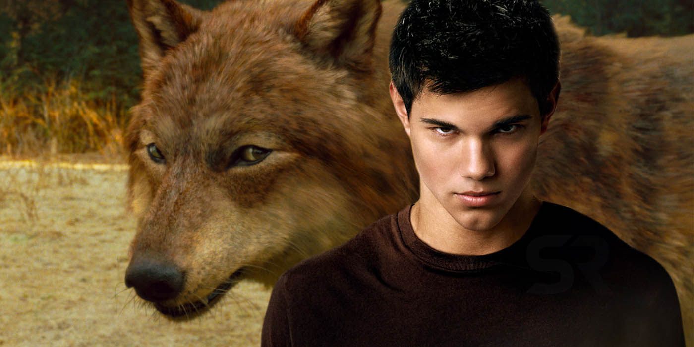 Jacob Black superimposed on his wolf form in Twilight New Moon.