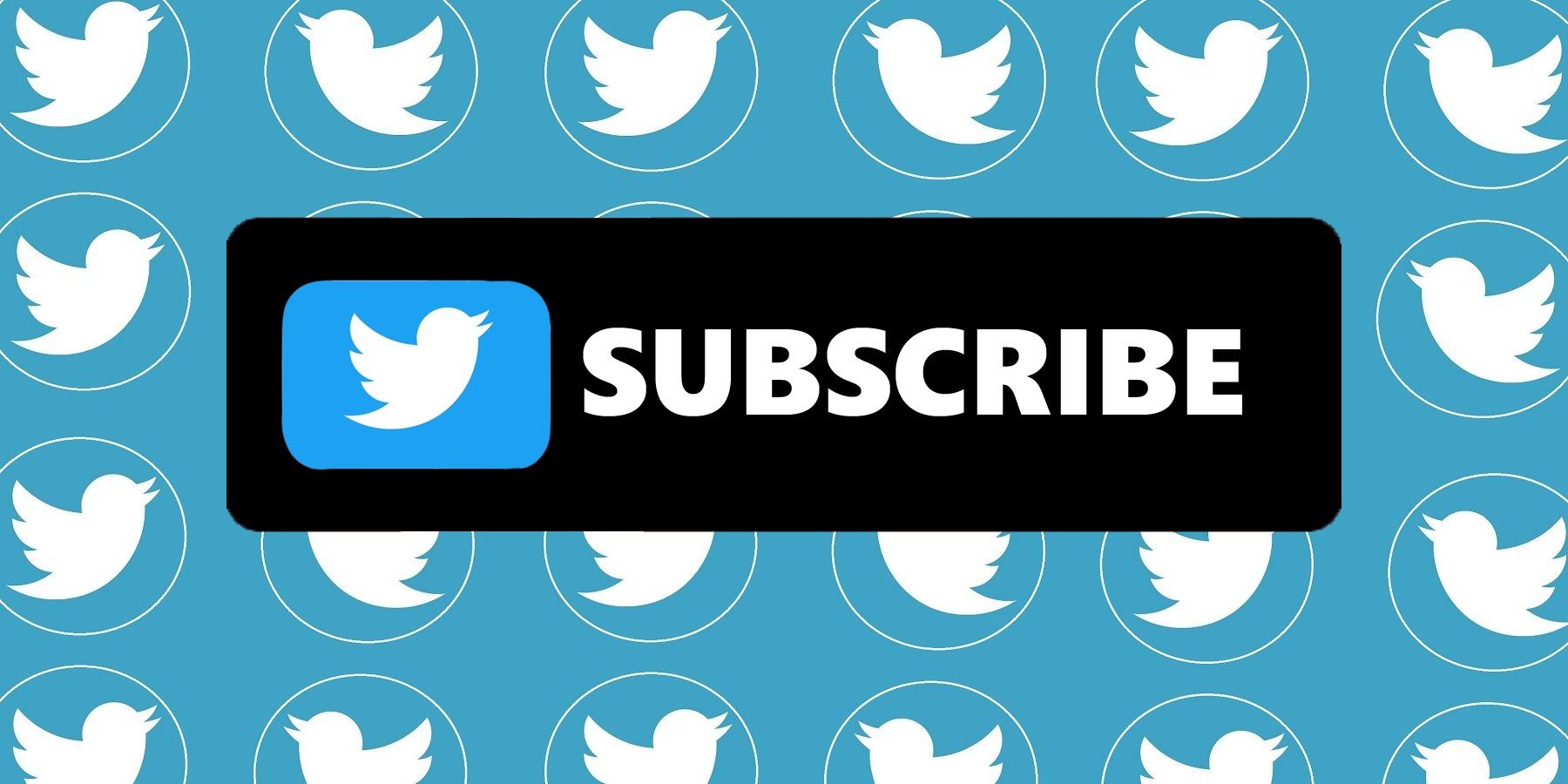 Twitter logos and subscribe button