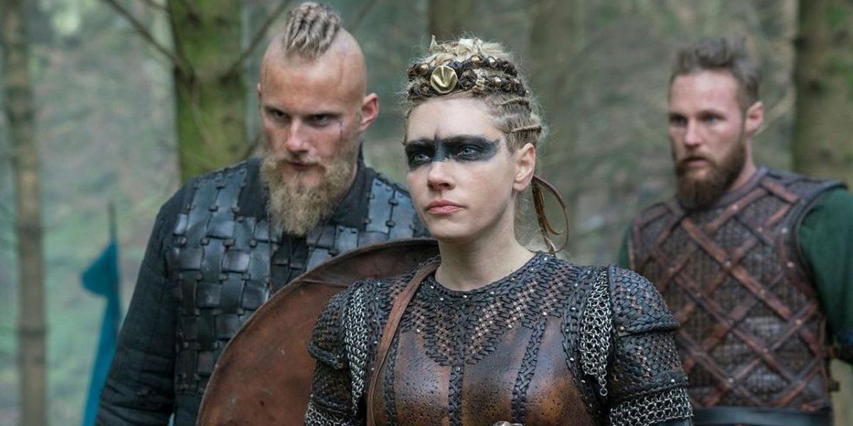 Lagertha leading the fight against Ivar and Harald