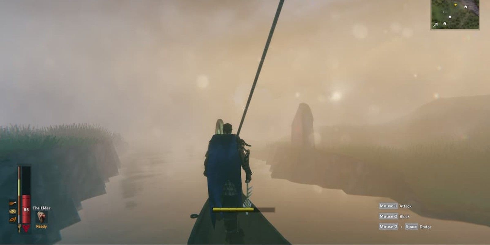 A player uses the Abyssal Harpoon in Valheim