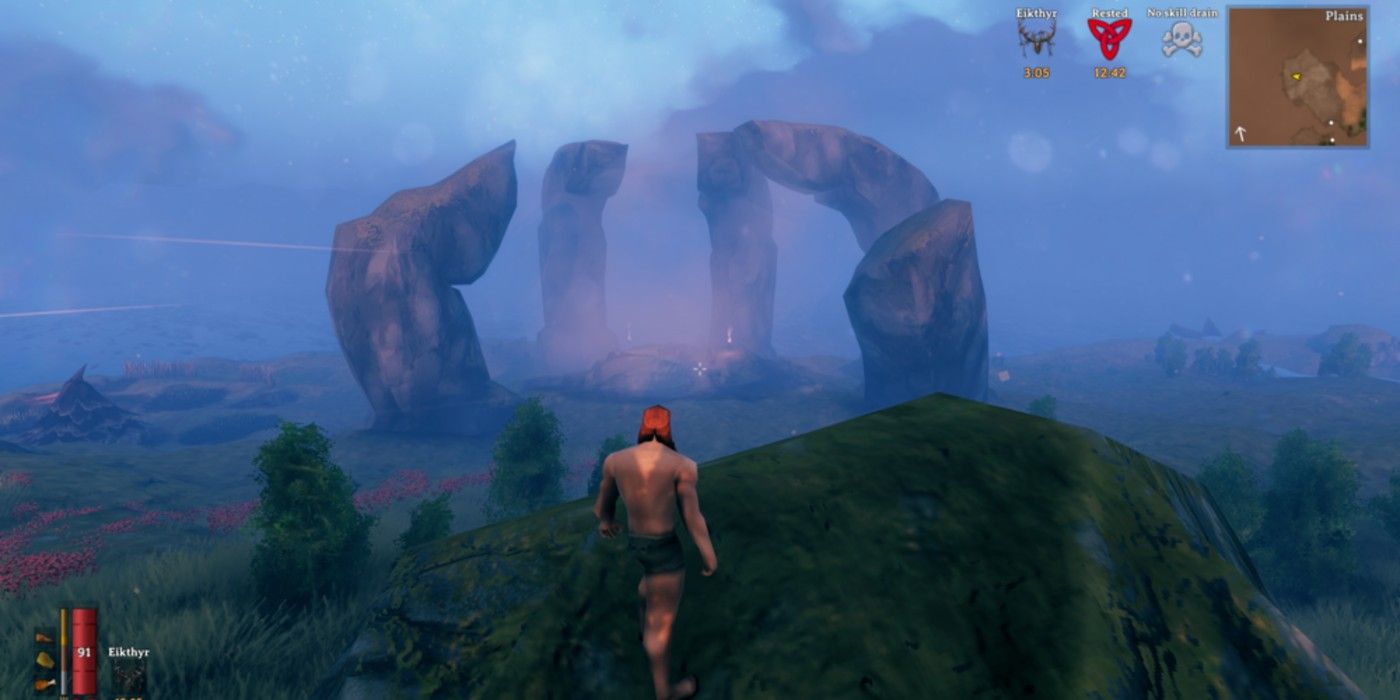 The Summoning Stone for Yagluth is in the center of a rock formation that looks like a skeletal hand on the Plains in Valheim