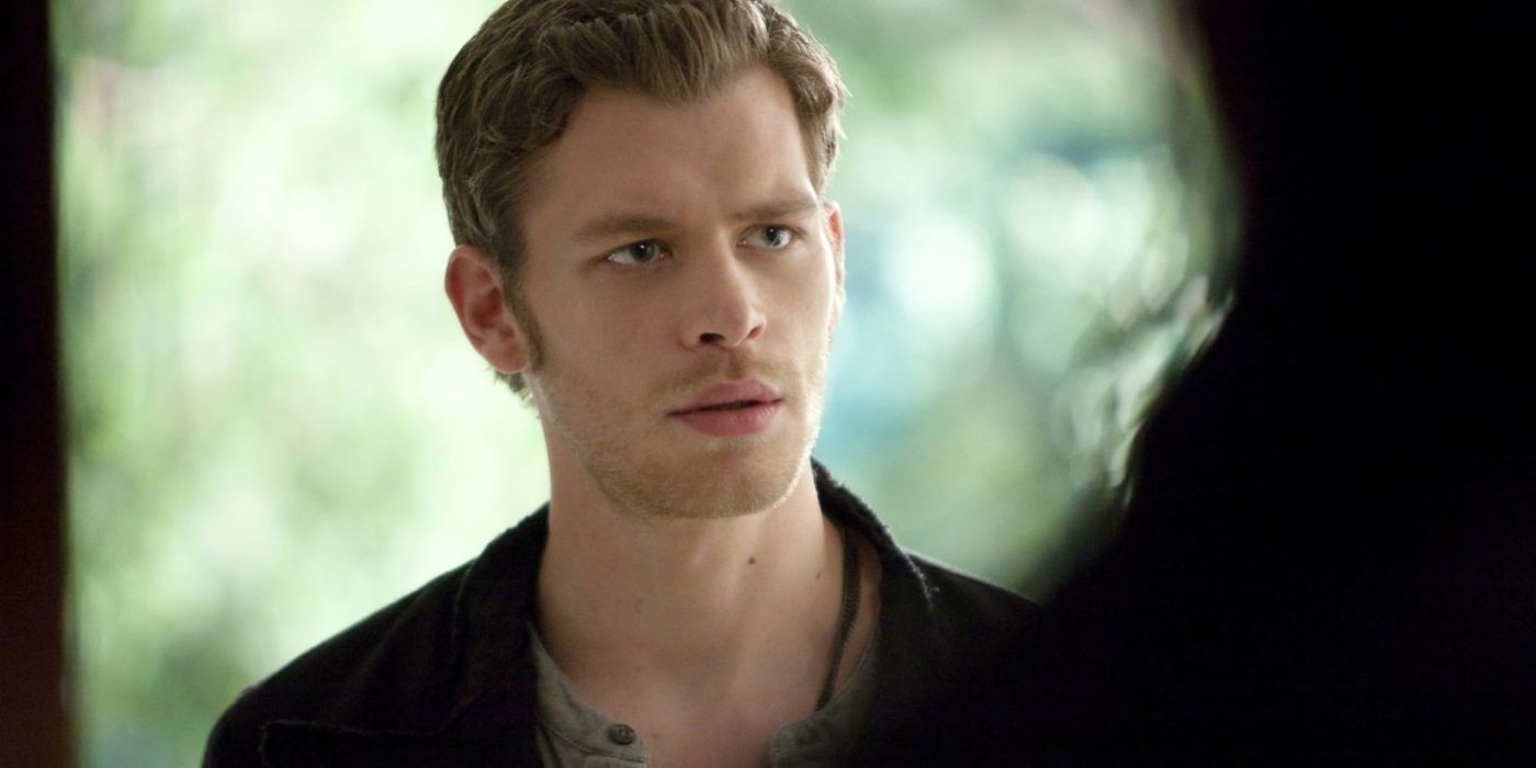 Klaus with a concerned look as he talks to someone off camera