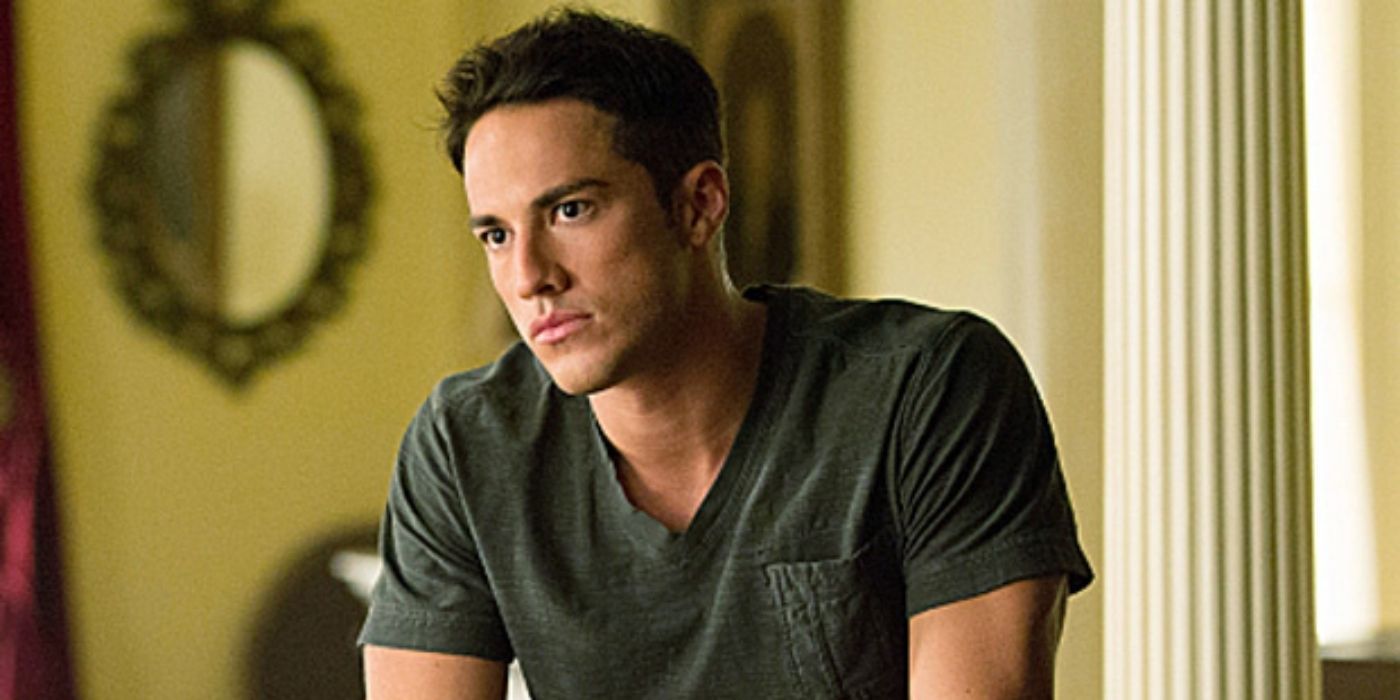 Tyler Lockwood staring off into the distance on The Vampire Diaries