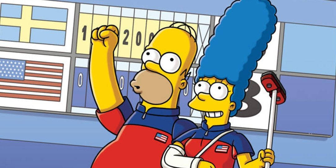 Marge and Homer win the Vancouver games