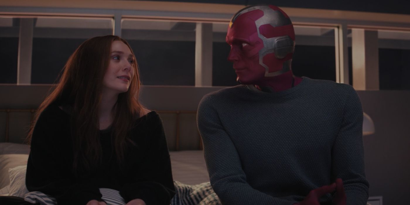 Vision and Wanda after Age of Ultron in WandaVision