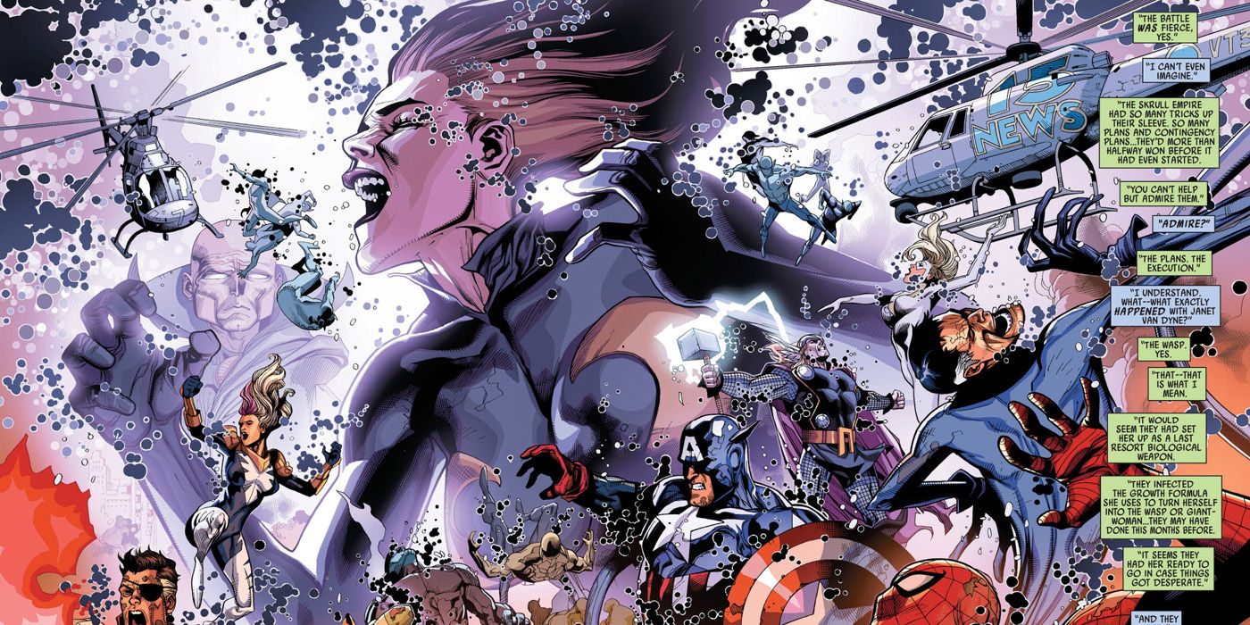 Wasp sacrifices herself in Avengers Disassembled 
