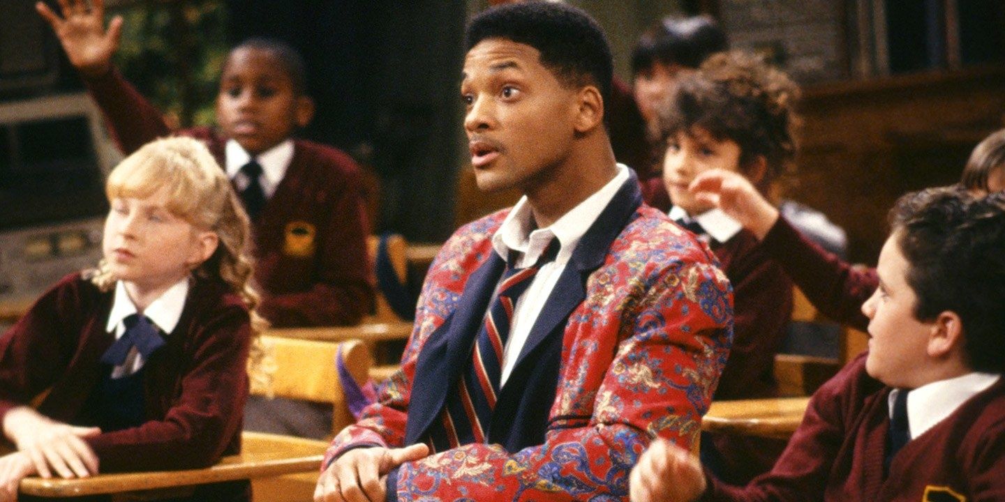 Will Smith in a class with children.