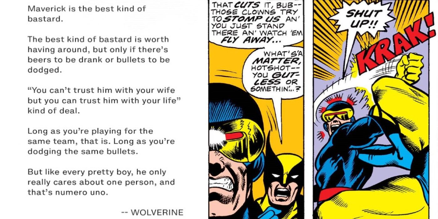 Wolverine explains why he hates Cyclops in Wolverine-Cyclops-First-Meeting