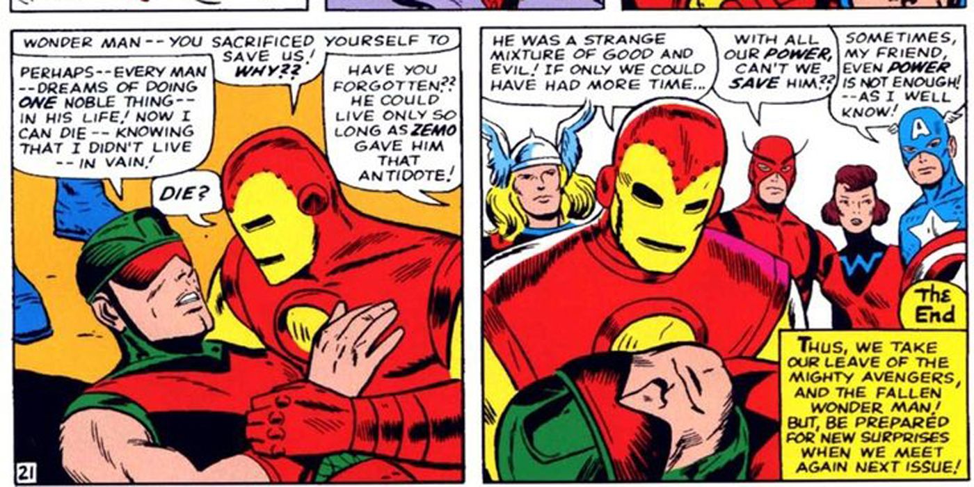 Wonder Man sacrifices himself to save Avengers