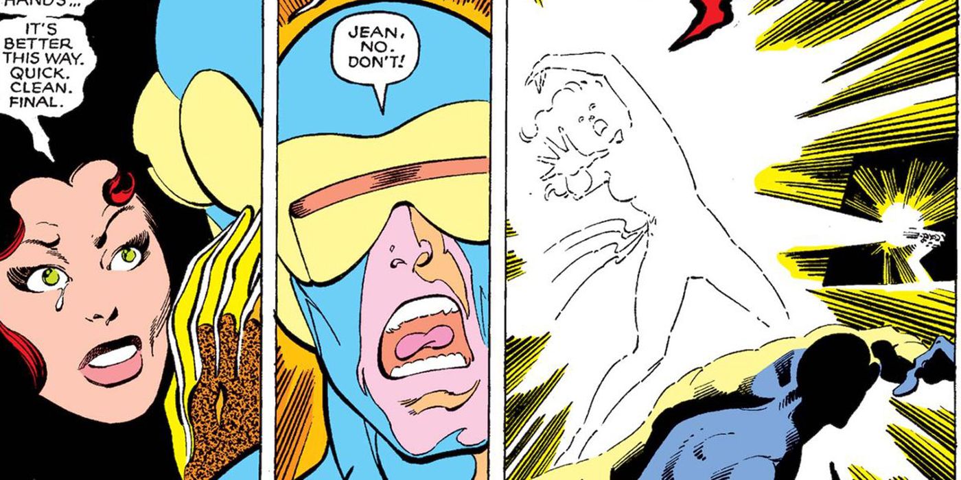 Jean Grey sacrifices herself in Marvel Comics.