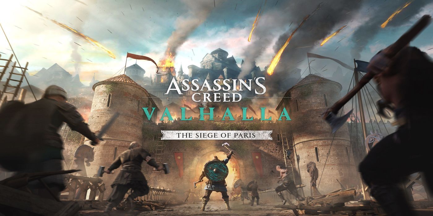 Cover of AC Valhalla DLC showing the siege of Paris.