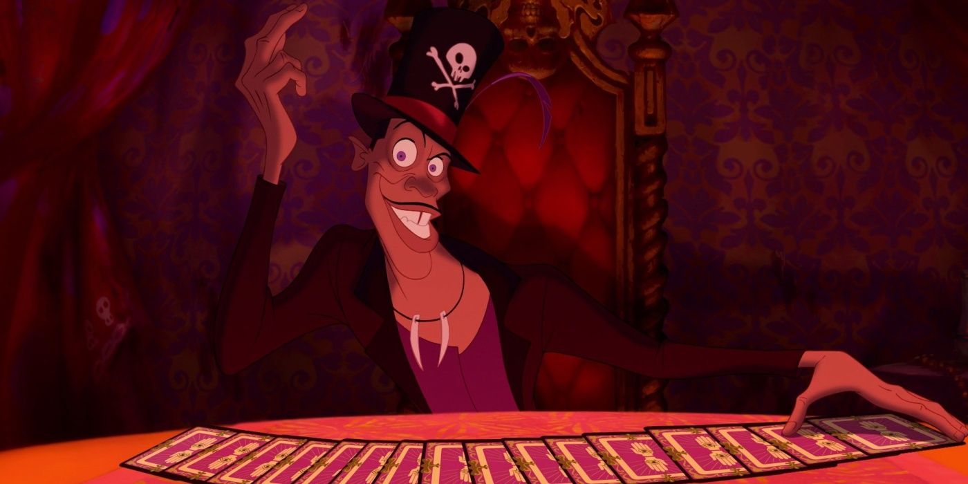 Facilier with cards in Princess and the frog