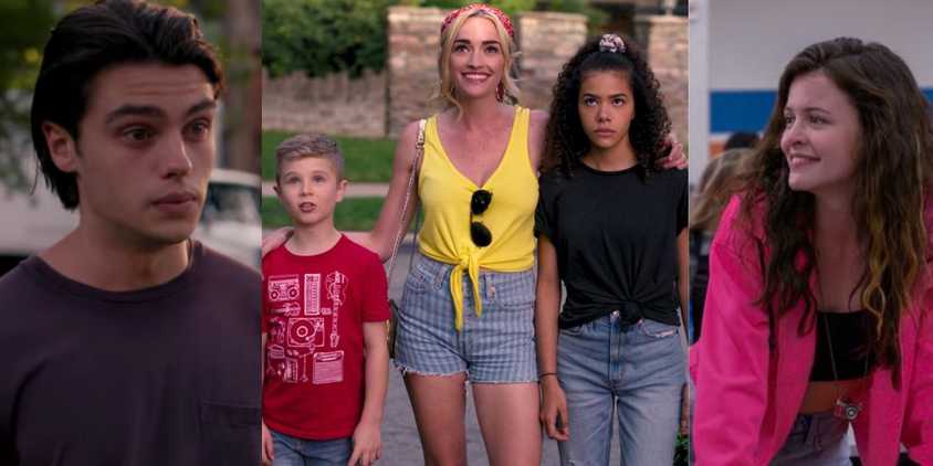 Marcus and Maxin from Ginny & Georgia flanking the main characters in a split image