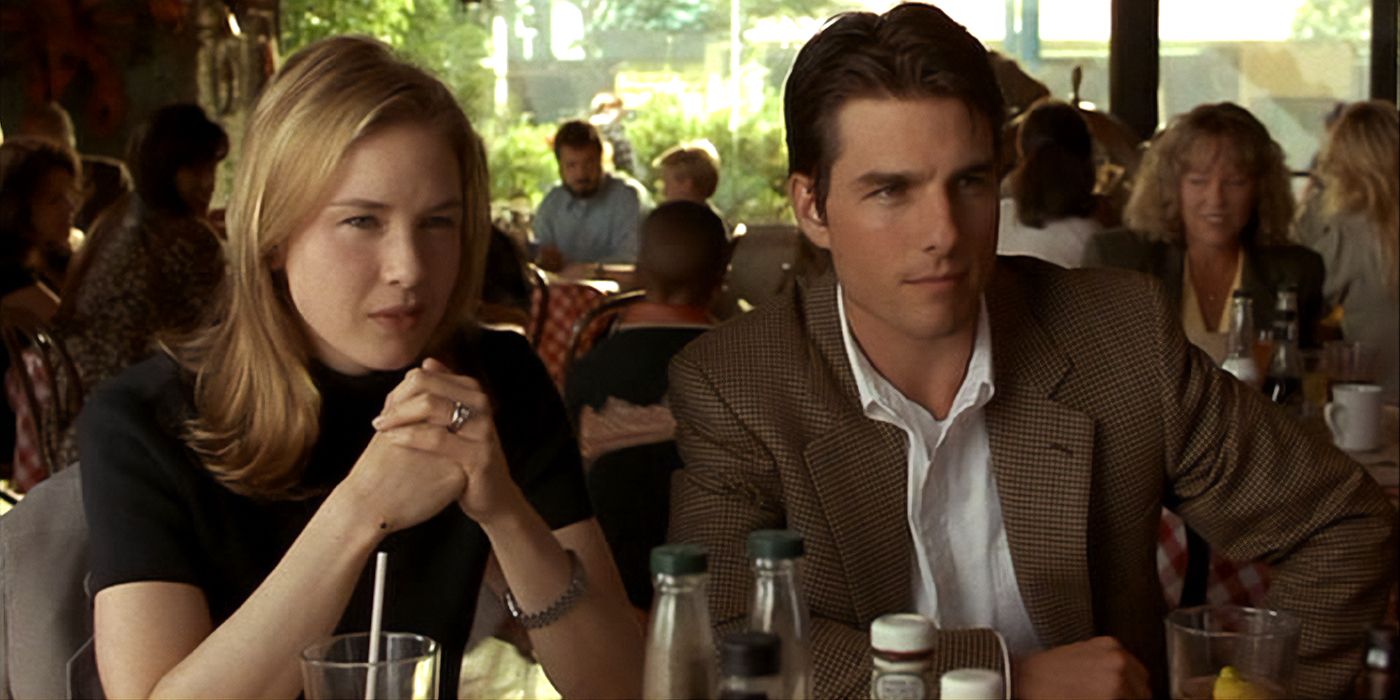 Dorothy and Jerry at a restaurant in Jerry Maguire