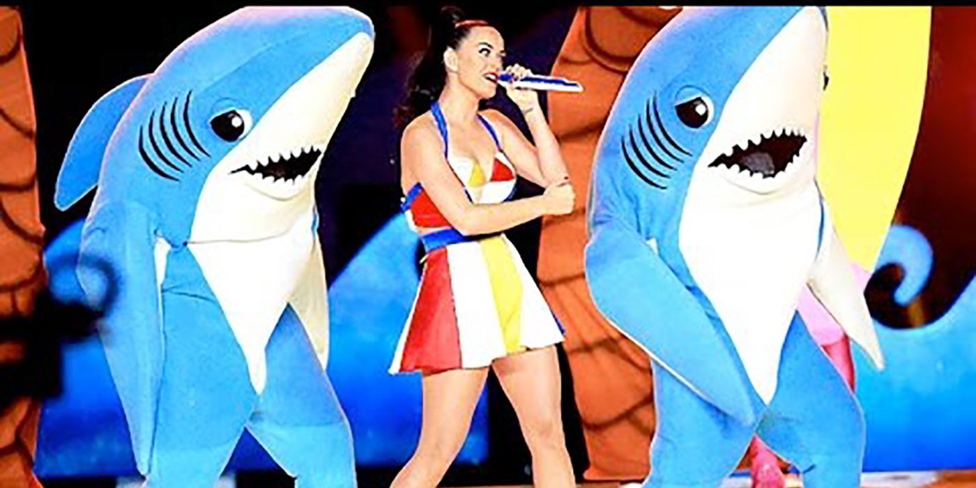 Left Shark during Katy Perry's Super Bowl 2015 performance
