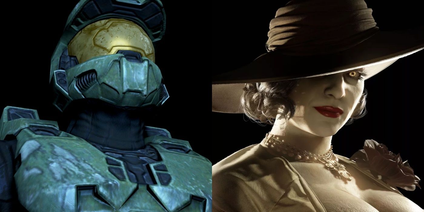 master chief and re village tall lady