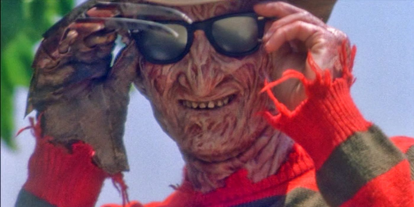 Freddy Kreuger wearing sunglasses in Nightmare on Elm Street 4