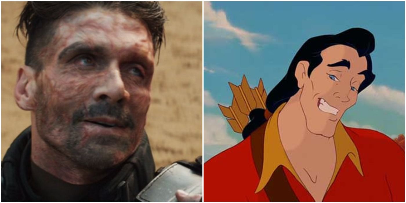 Brock rumlow aka crossbones on left and gaston from beauty and the beast on right