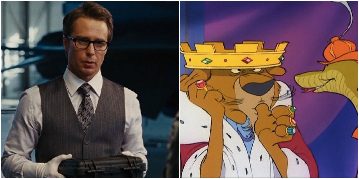 Justin Hammer from Iron Man 2 on left and Prince John from Robin Hood on right