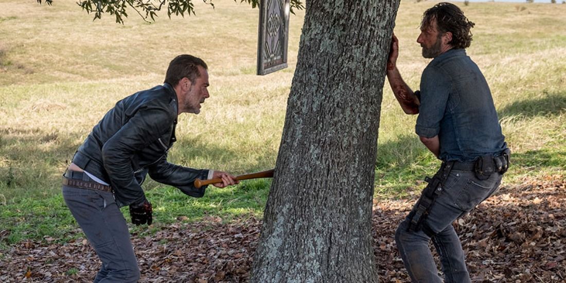 negan and rick fight in Wrath twd