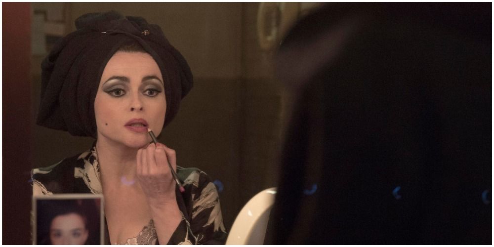 Helena Bonham Carter in Burton and Taylor sitting at mirror