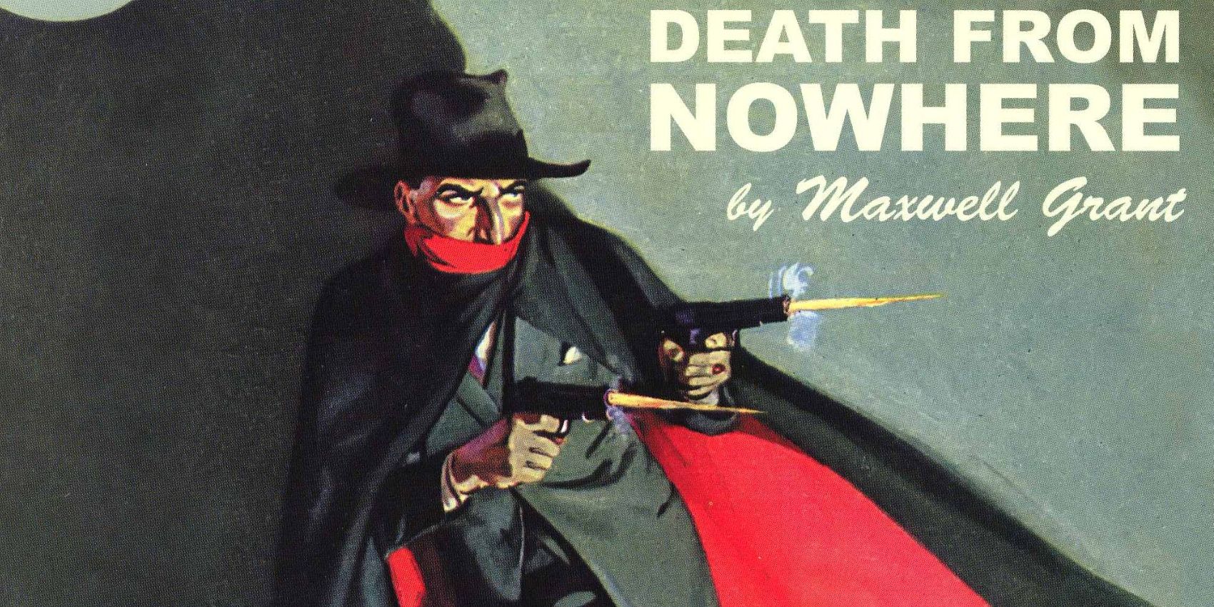 A cover shows The Shadow firing two guns under a title header.
