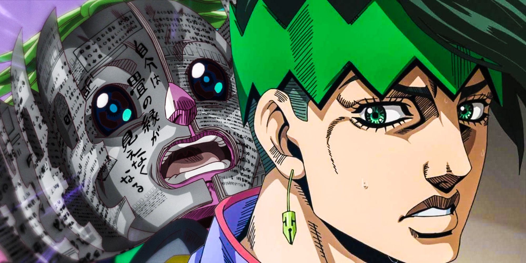 Rohan's ability turns this child's face into a book in Thus Spoke Rohan Kishibe.