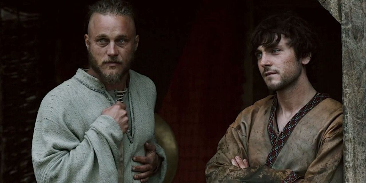 Ragnar chooses Athelstan as his prize for the first raid in England