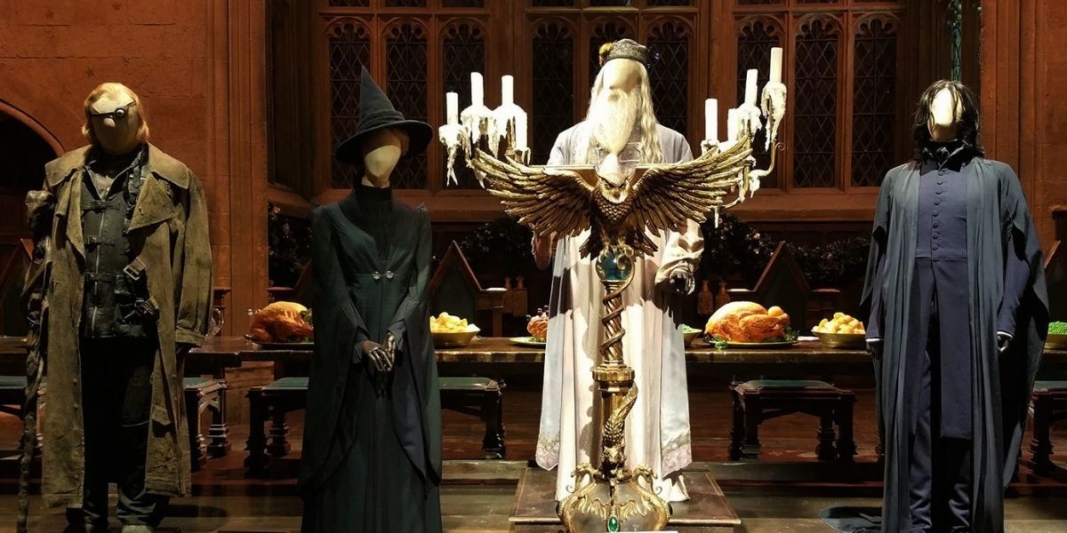 Costumes in the Great Hall in the Warner Bros Studio Tour 