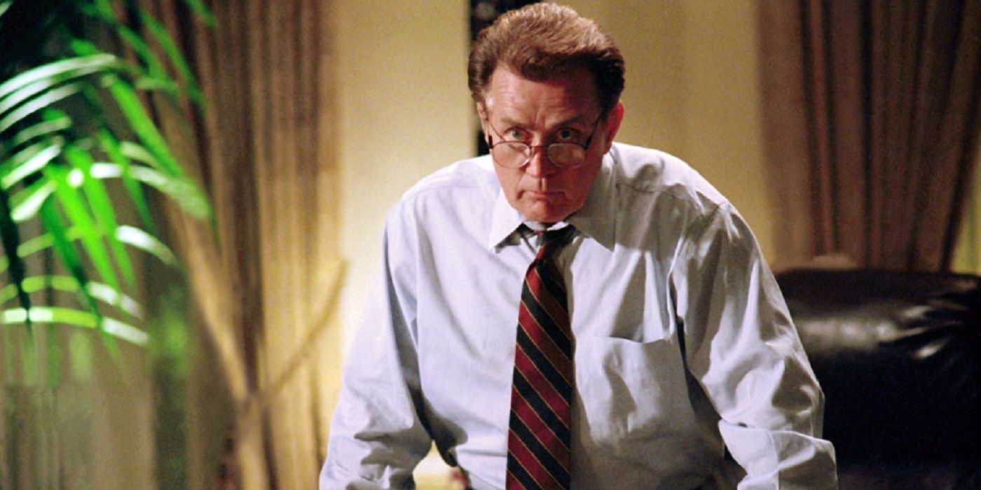 Martin Sheen behind the resolute desk in The West Wing.