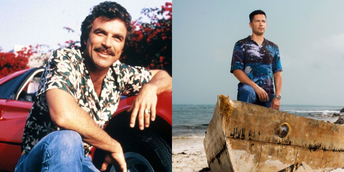 Tom Selleck and Jay Hernandez as Thomas Magnum.