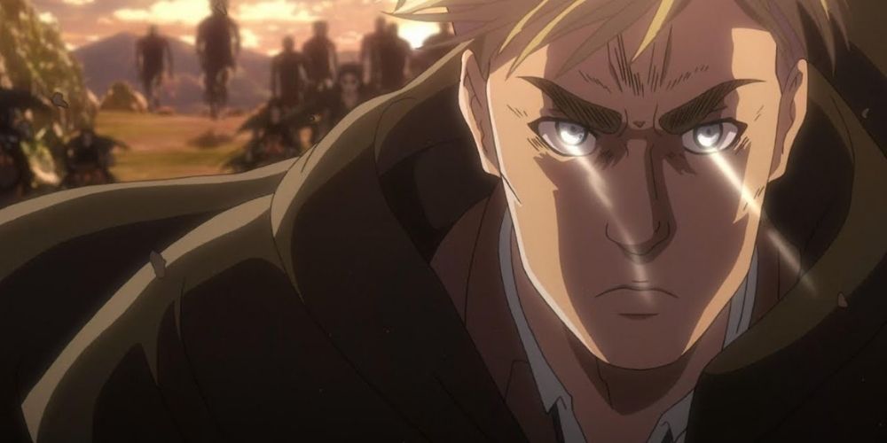  Erwin Smith with glowing eyes in Attack on Titan