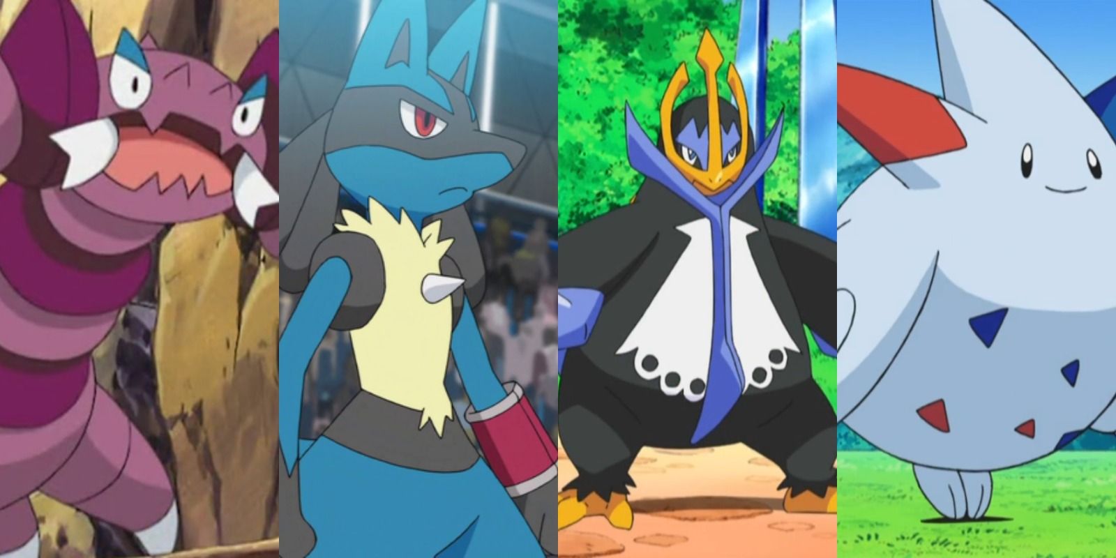 Drapion, Lucario, Empoleon, and Togekiss