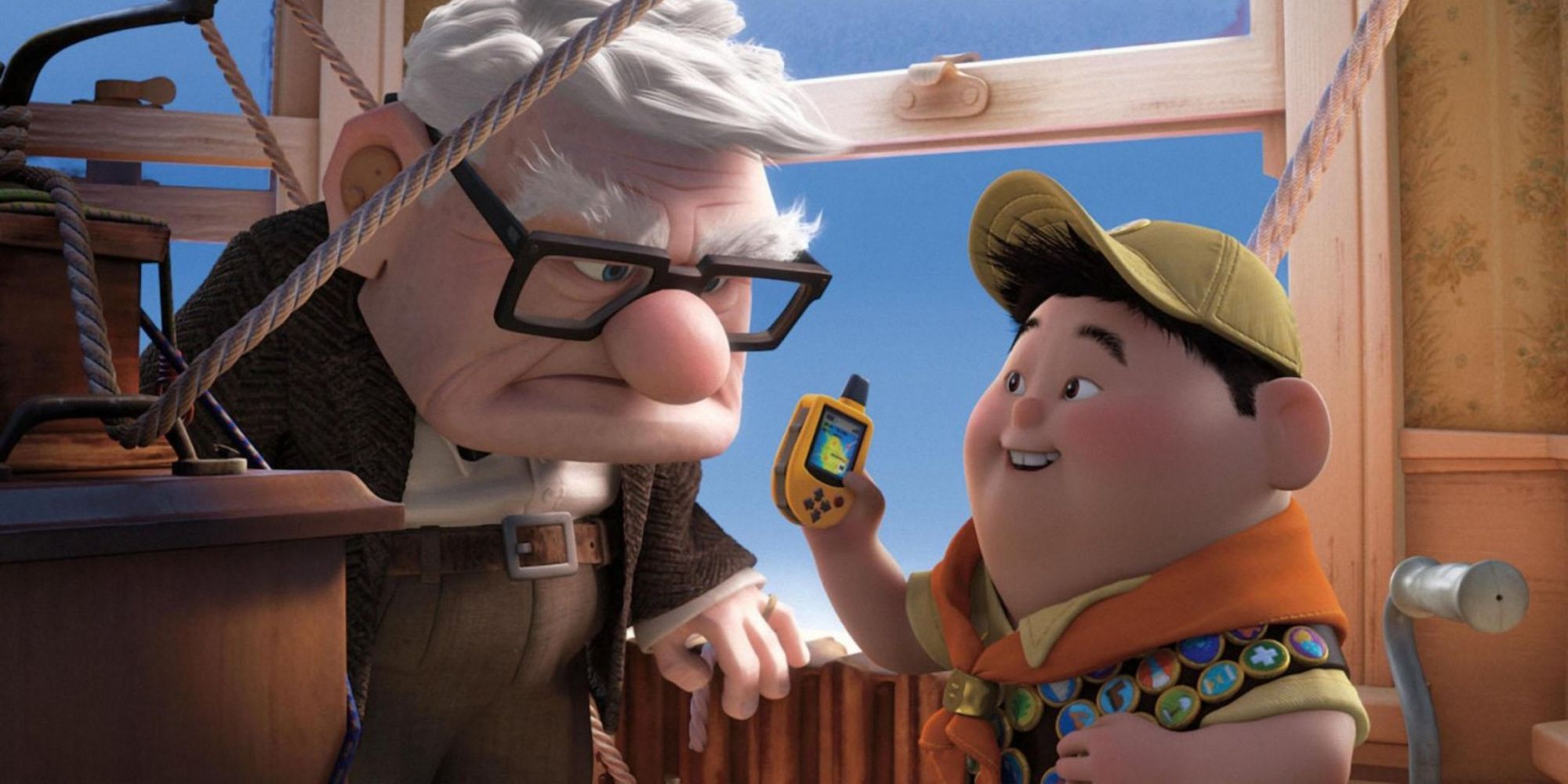 Carl and Russell talk in Up