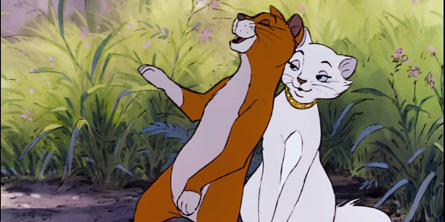 Thomas O'Malley in The Aristocats singing with Duchess.
