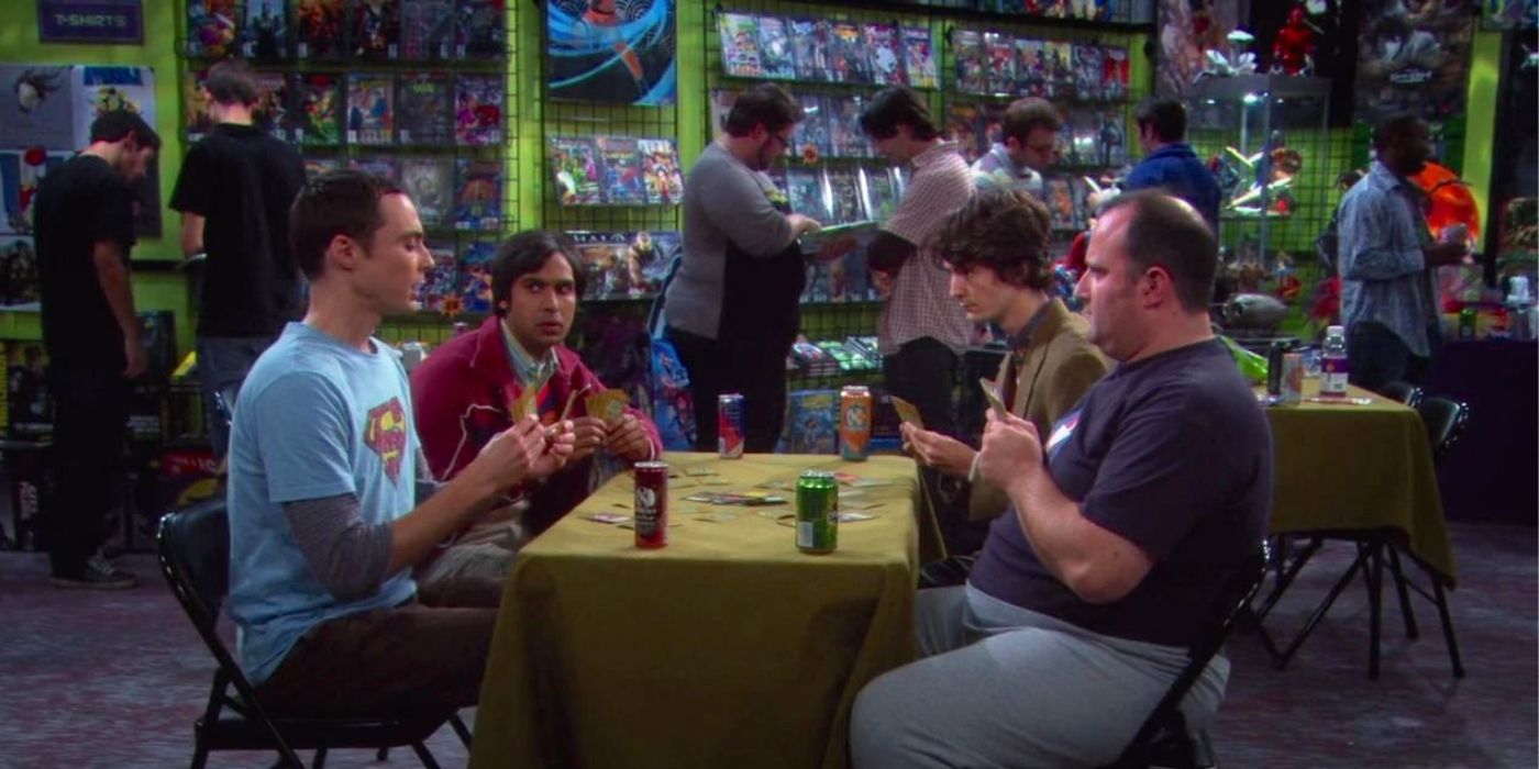 Sheldon and Raj playing a game in The Creepy Candy Coating Corollary - TBBT