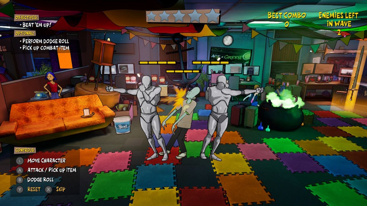 A dance fightig mini-game from 3 out of 10.