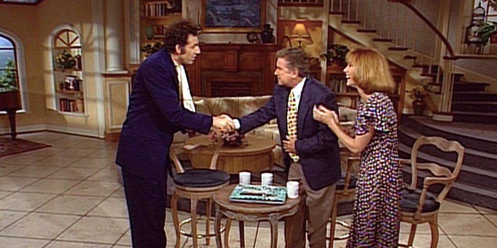 Kramer promotes the coffee table book on live TV in Seinfeld