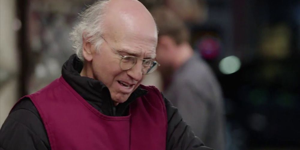 Larry works as a newsstand cashier in Curb Your Enthusiasm
