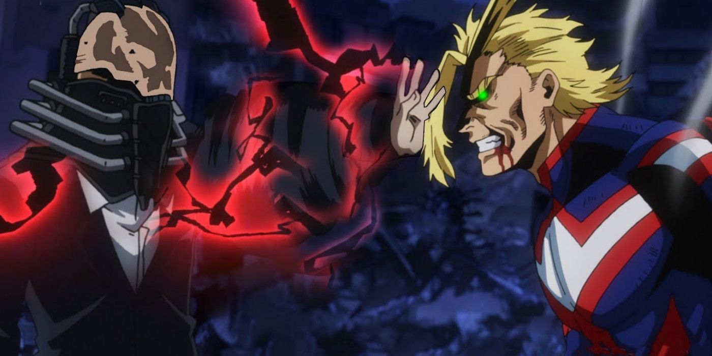 My Hero Academia&rsquo;s All Might facing off against All For One.