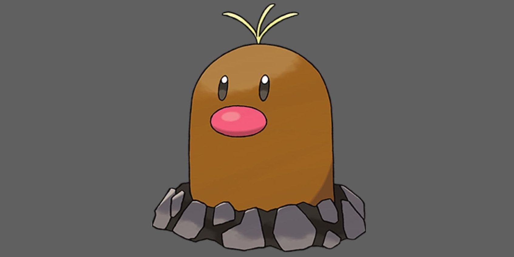 Alolan Diglett with a gray background