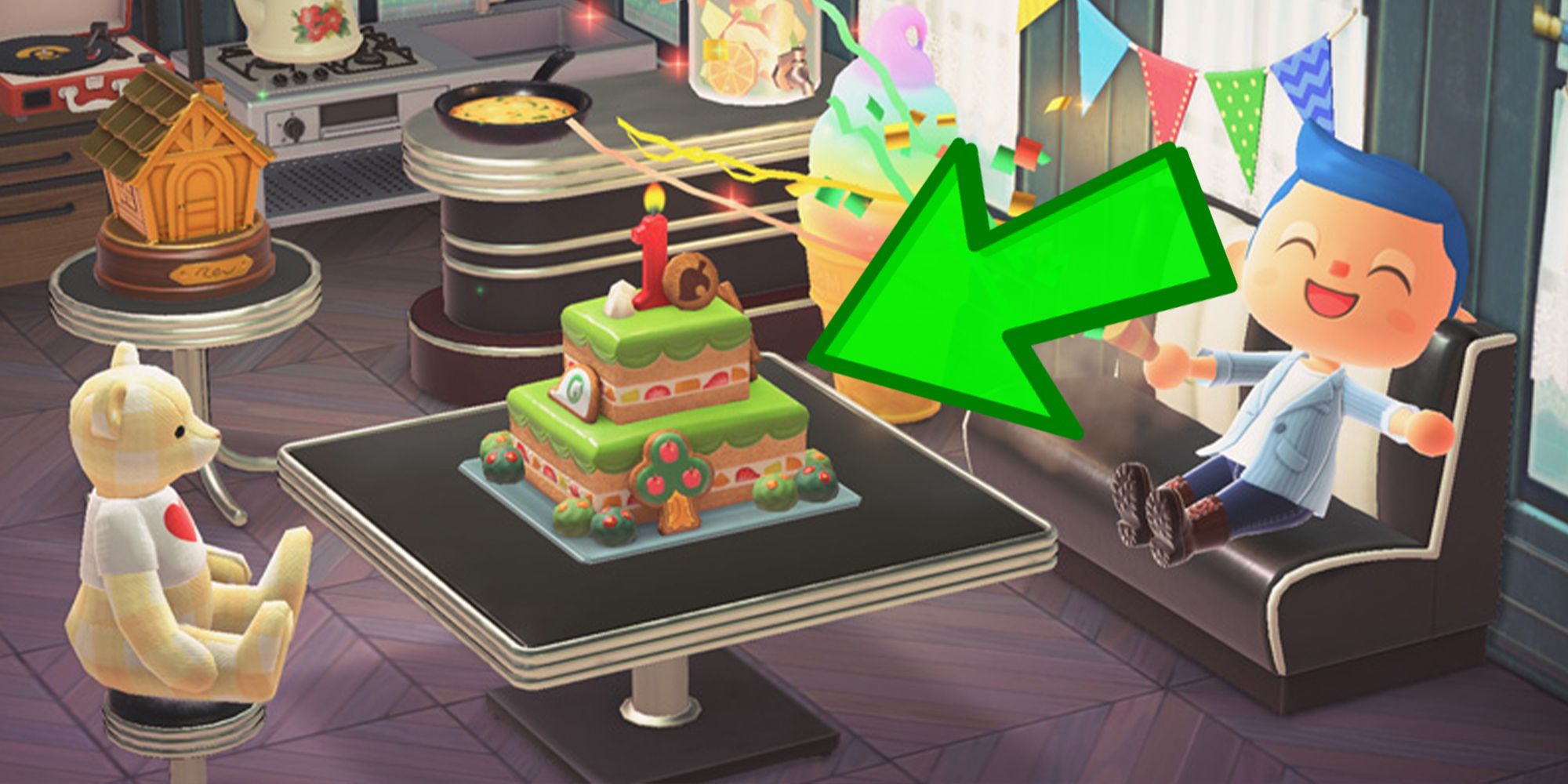 Animal Crossing New Horizons 1 Year Anniversary Cake
