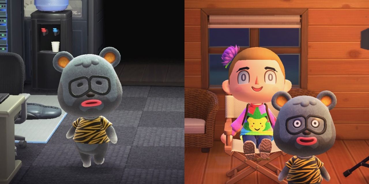 Animal Crossing's Barold - two images side by side.