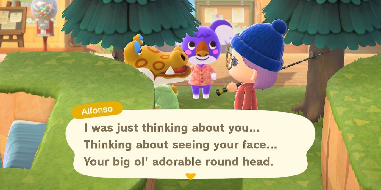 Animal Crossing islanders commenting on your round-headedness.