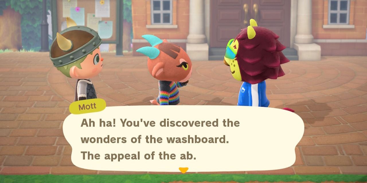 Mott's obsession with fitness in Animal Crossing.