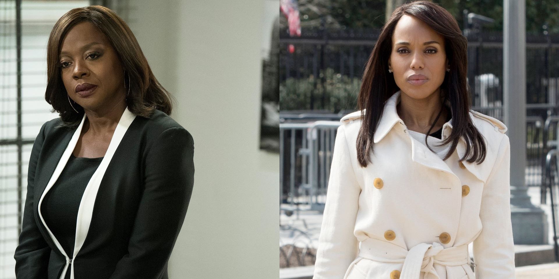 A split image of Annalise Keating and Olivia Pope