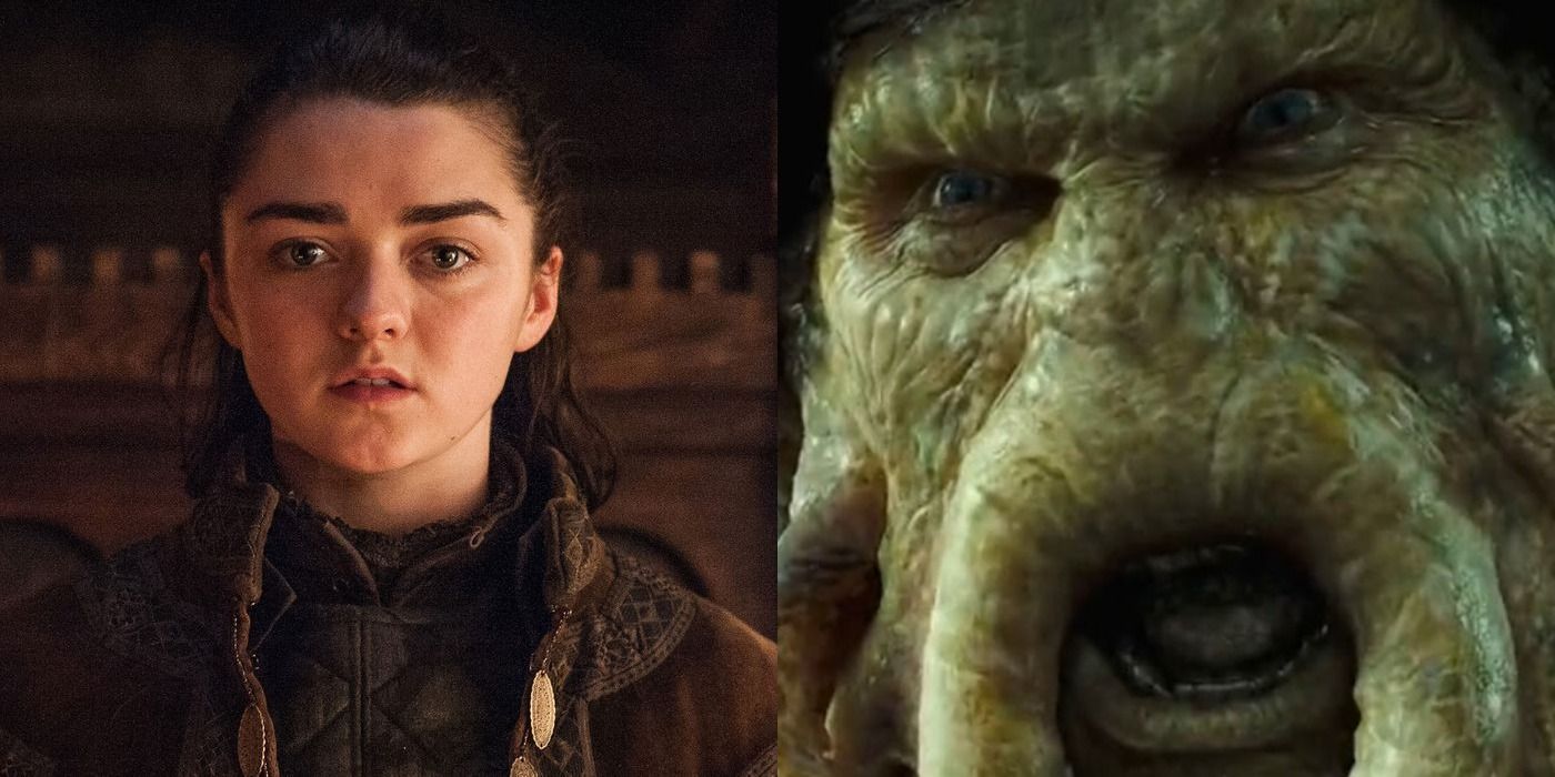 Arya Stark from Game Of Thrones and Davy Jonest from Pirates