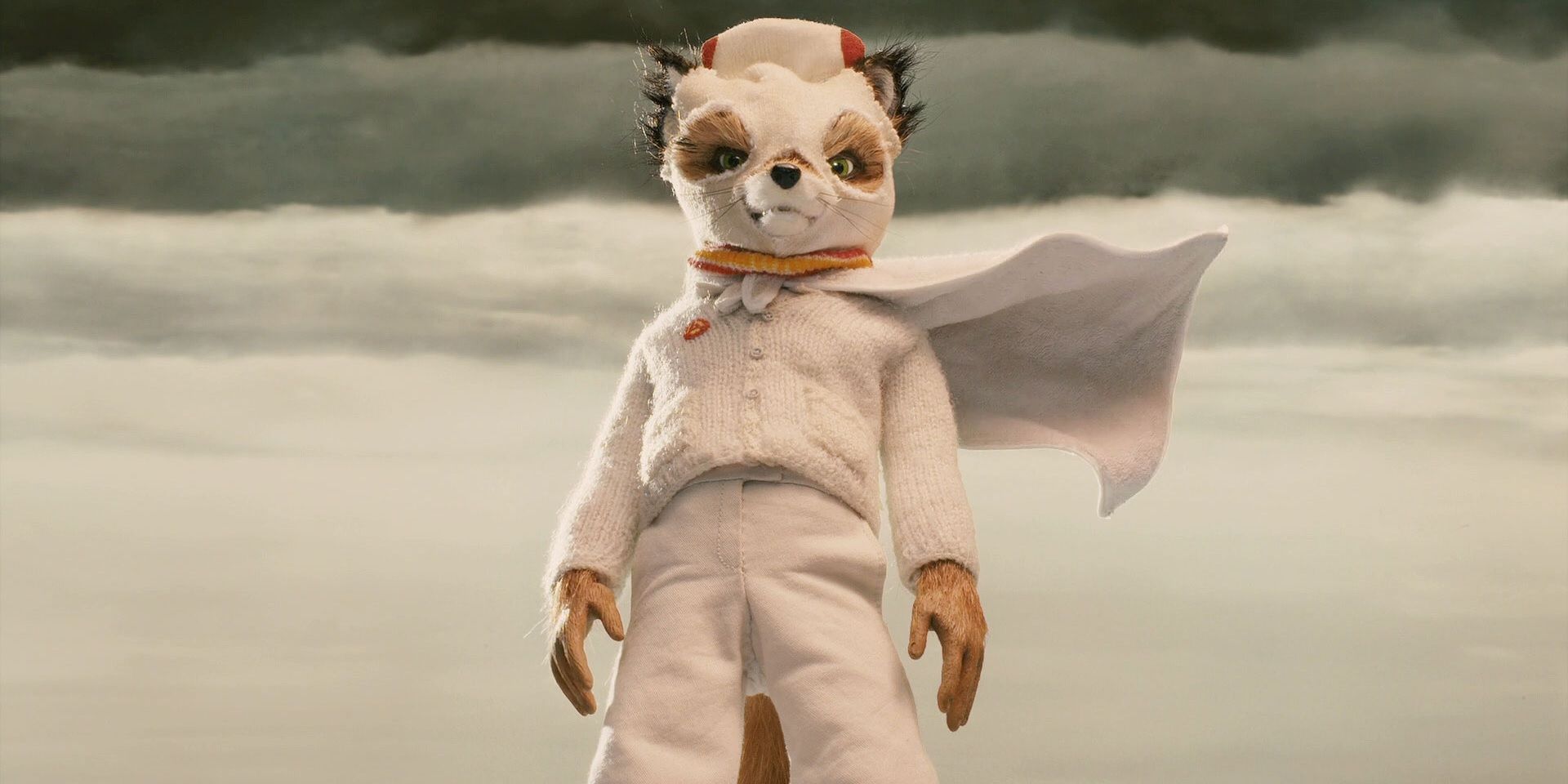 Ash Fox wears his mask and caped costume in Fantastic Mr Fox